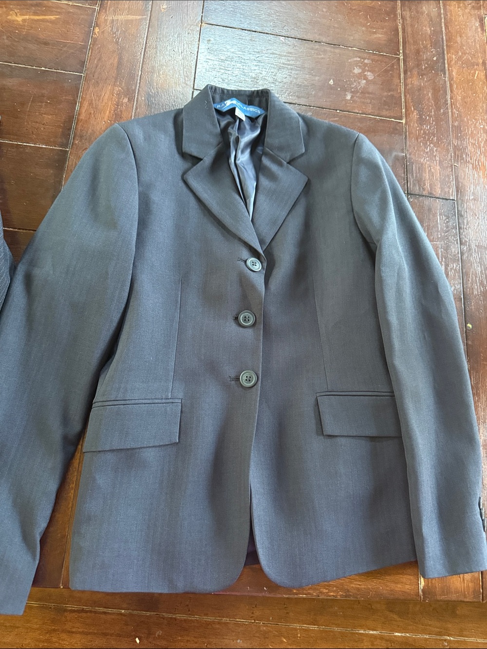 Classic Kids 12R Equestrian Show Coat Navy Notch-Lapel Blazer